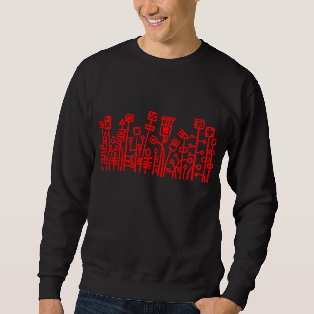 Sudadera Cyber Garden - Rojo en la oscuridad (Anverso)