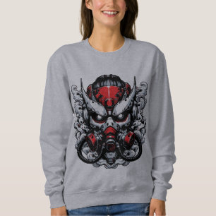 Sudadera Cyber Oni: Máscara de Guerrero del Humo