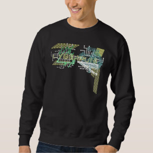 Sudadera Cyber Punk Cyberpunk Trippy Ácido Glitch Retro Fut