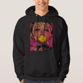 Sudadera Cyberpunk Bitcoin Waifu Crypto Anime Hoodie