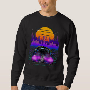 Sudadera Cyberpunk Car Vaporwave Estética Outrun Retro Gam