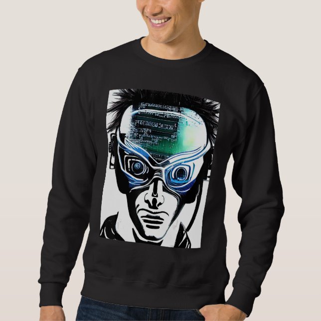 Sudadera Cyberpunk Hacker Computer Geek design_8 (Anverso)