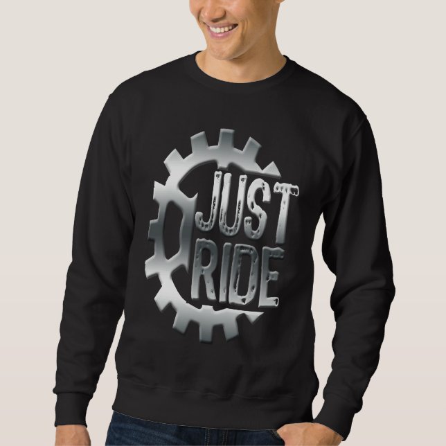 Sudadera Cycling Just Ride Crank for Bicycle Riders (Anverso)