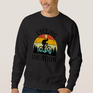 Sudadera Cycling Vacation Vintage Sunset Cyclist And Bicycl