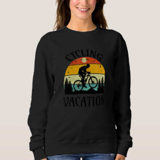 Sudadera Cycling Vacation Vintage Sunset Cyclist And Bicycl