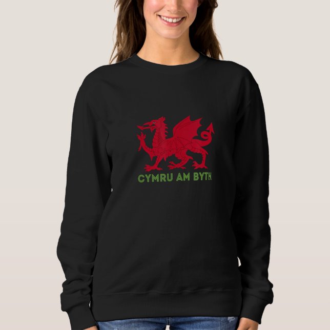 Sudadera Cymru Am Bygby Rugby Welsh Dragon Wales Player UK  (Anverso)