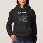 Sudadera CYRUS Definition Personalized Name Funny Birthday<br><div class="desc">CYRUS Definition Personalized Name Funny Birthday Gift Idea</div>