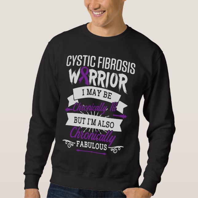 Sudadera Cystic Fibrosis Survivor Chronically CF Warrior Aw (Anverso)