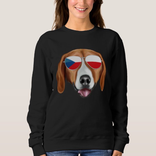 Sudadera Czech Flag American Foxhound Dog Czech Republic Po (Anverso)