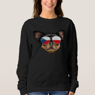 Sudadera Czech Flag Black Chihuahua Dog Czech Republic Pock