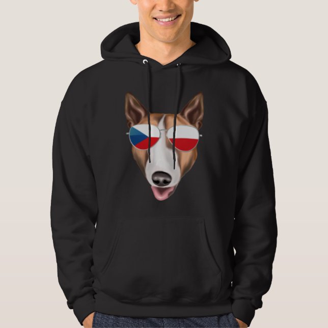 Sudadera Czech Flag Bull Terrier Dog Czech Republic Pocket (Anverso)