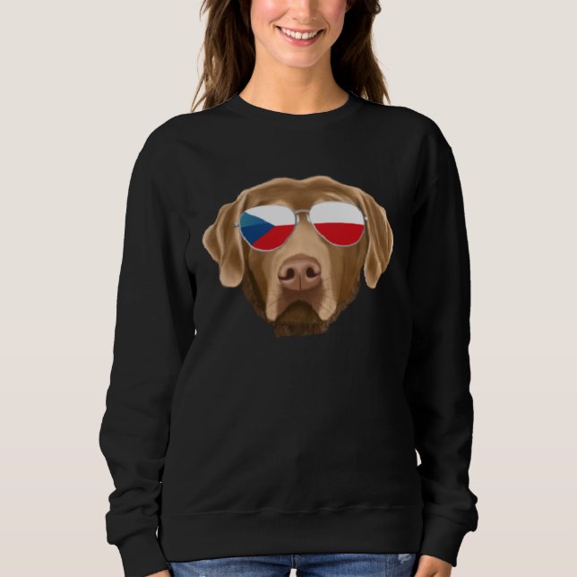 Sudadera Czech Flag Chesapeake Bay Retriever Czech Republic (Anverso)