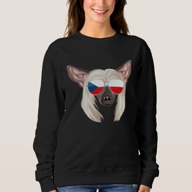 Sudadera Czech Flag Chinese Crested Dog Czech Republic Pock (Anverso)