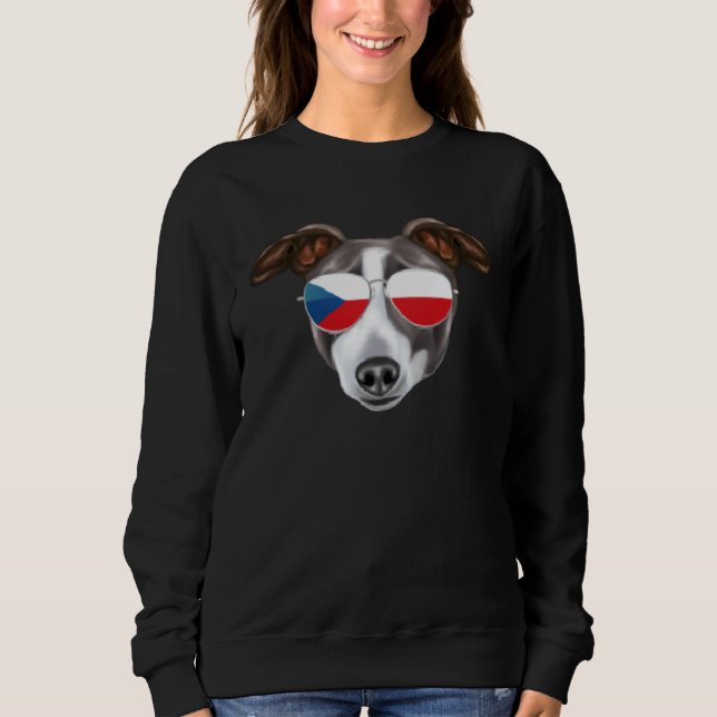 Sudadera Czech Flag Italian Greyhound Dog Czech Republic Po (Anverso)