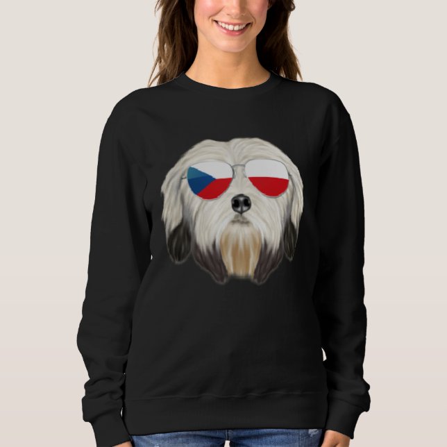 Sudadera Czech Flag Lowchen Dog Czech Republic Pocket (Anverso)