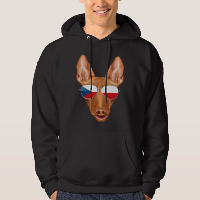Sudadera Czech Flag Pharaoh Hound Dog Czech Republic Pocket (Anverso)