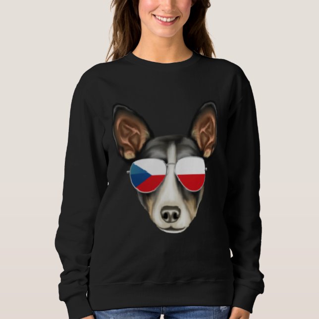 Sudadera Czech Flag Rat Terrier Dog Czech Republic Pocket (Anverso)