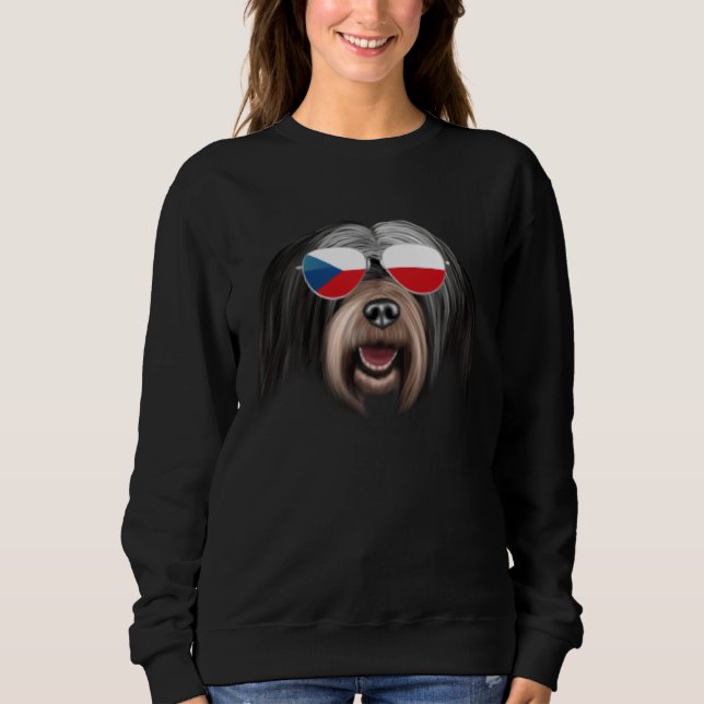 Sudadera Czech Flag Tibetan Terrier Dog Czech Republic Pock (Anverso)