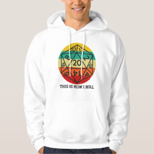 Sudadera D20 Así es como rollo dados retro