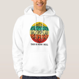 Sudadera D20 Así es como rollo dados retro