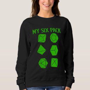 Sudadera D20 Dice Rpg Dragons Gamer Cheque Mi Six Pack D