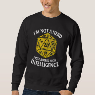 Sudadera D20 No soy un nerd, solo puse inteligencia