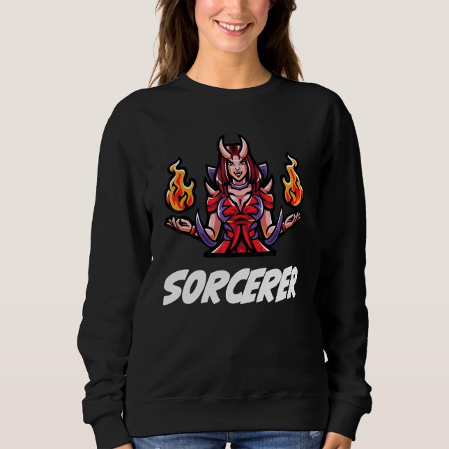 Sudadera D20 Rpg Dragons Tabletop Dungeon Clase Sorcerer (Anverso)