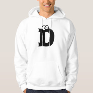 Sudadera D, letra con ojos