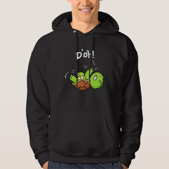 Sudadera D oh cute  turtle lying on your back fun (Anverso)