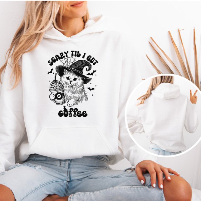 Sudadera Da miedo hasta que consiga un gato para el café |  (Subido por el creador)