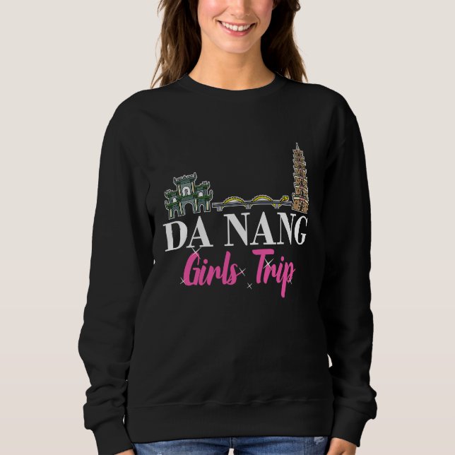 Sudadera Da Nang Vietnam city skyline map travel (Anverso)