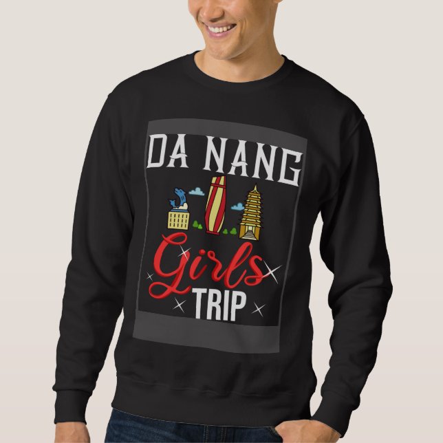 Sudadera Da Nang Vietnam City Trip Skyline Map Travel (Anverso)