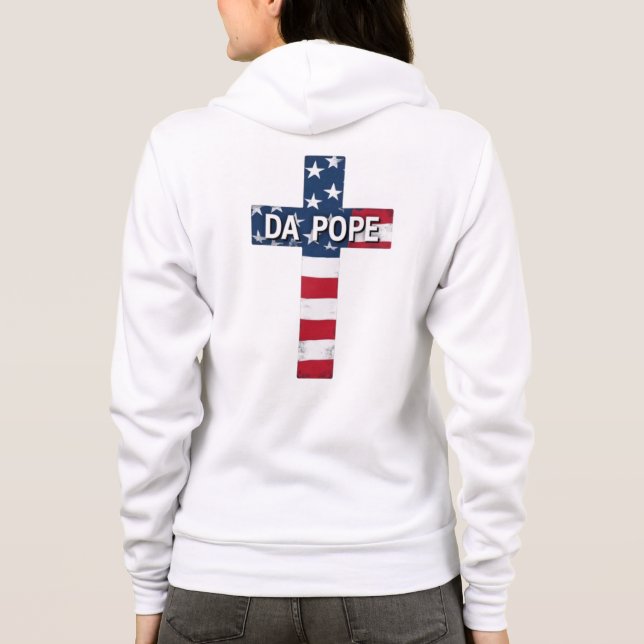 Sudadera DA POPE - Primer Papa americano, primer meme Saint (Reverso)