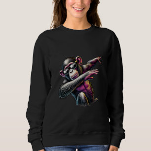 Sudadera Dab bailando chimpancé mono con gafas de sol