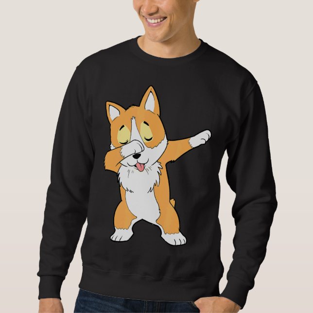 Sudadera Dab Corgi Dabbing Corgi (Anverso)
