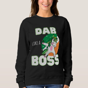 Sudadera Dab Like a Boss Día de San Patricio Unicornio Chic