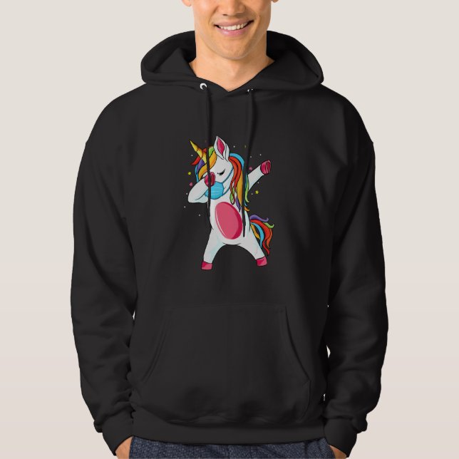 Sudadera Dab Unicorn Dabbing Unicornio Respiración (Anverso)