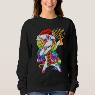 Sudadera Dab Unicorn Navidades Chicas de niños Jewnicorn H