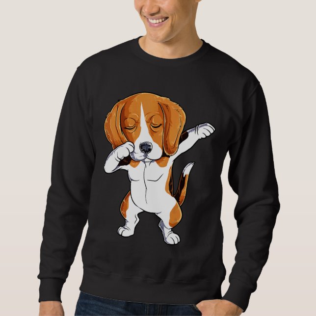Sudadera Dabbing Beagle Dog Men Dab Dance (Anverso)