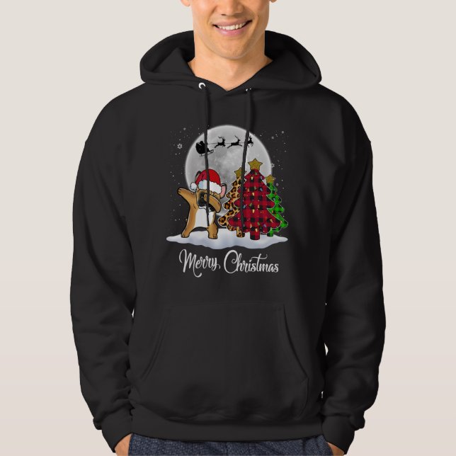 Sudadera Dabbing Bulldog francés Dab Dog Christmas Tree Fun (Anverso)