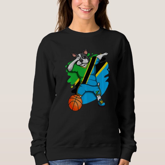 Sudadera Dabbing Bulldog francés Tanzania Básquetbol Fan Je (Anverso)