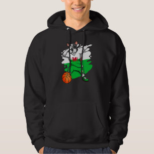 Sudadera Dabbing Bulldog francés Wales Basketball Fan Jerse