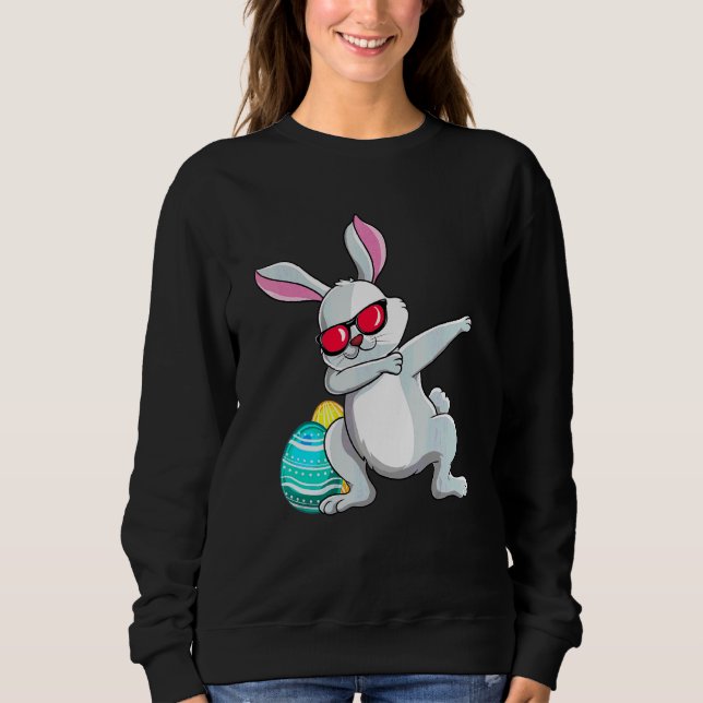 Sudadera Dabbing Bunny Easter Day Rabbit Eggings Hunting Da (Anverso)
