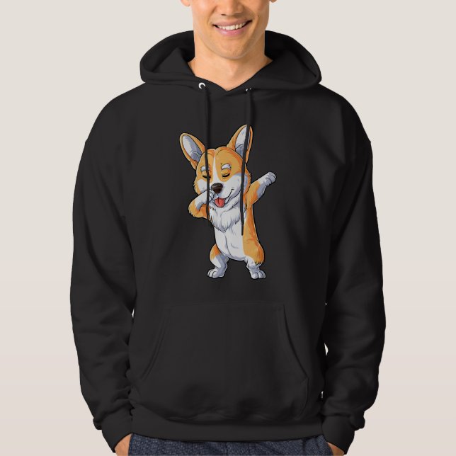 Sudadera Dabbing Corgi Dog Dab Dance (Anverso)