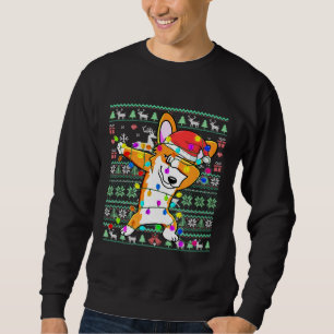 Sudadera Dabbing Corgi Lámpara Navidades feos Dulce