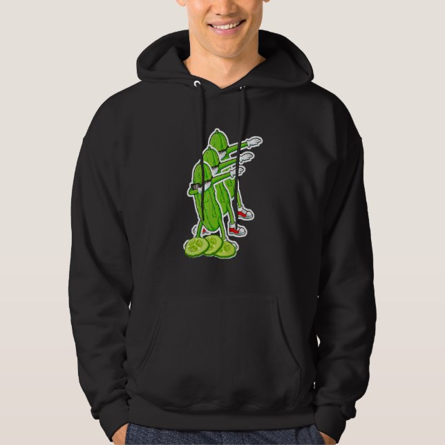 Sudadera Dabbing Cucumber Pickle Dancing Wearing Sunglasses (Anverso)