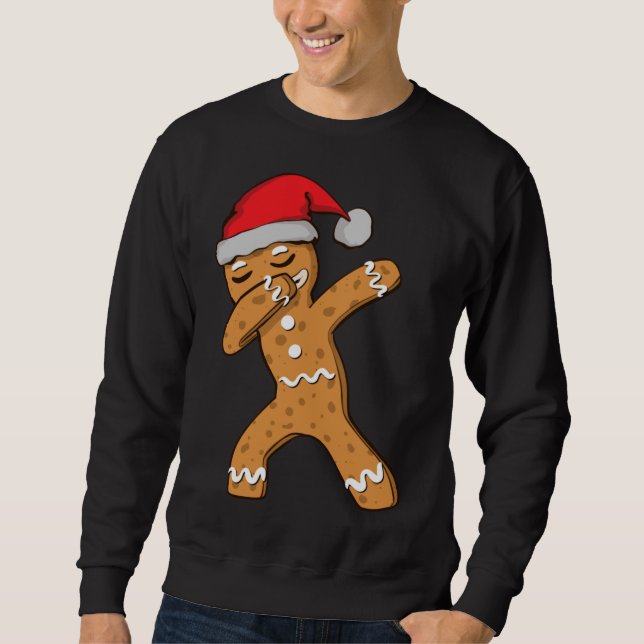 Sudadera Dabbing Dab Gingerbread Man Navidades (Anverso)