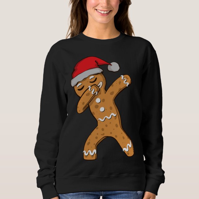 Sudadera Dabbing Dab Gingerbread Man Navidades (Anverso)