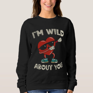 Sudadera Dabbing Dab Heart I`m Wild about You Valentines Da