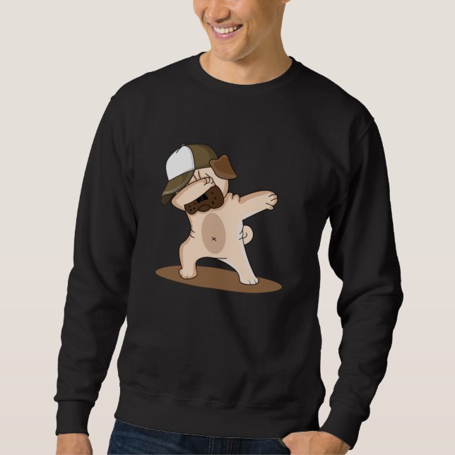 Sudadera Dabbing Dog Dogs Love Funny Guay Kids Gift Idea (Anverso)